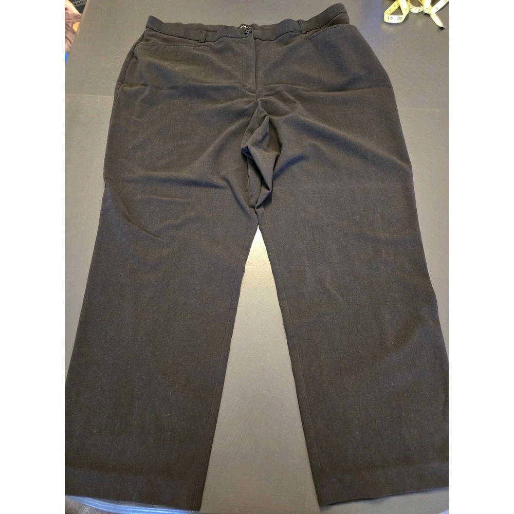 George Think Slim Black Dress Pants Womens 22W Average Straight Leg GW32101
